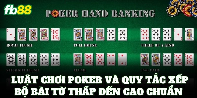 Poker FB88 – Mẹo Đấu Trí Và Chiến Thuật All-in Đỉnh Cao 1 Luật chơi poker và quy tắc xếp bộ bài từ thấp đến cao chuẩn