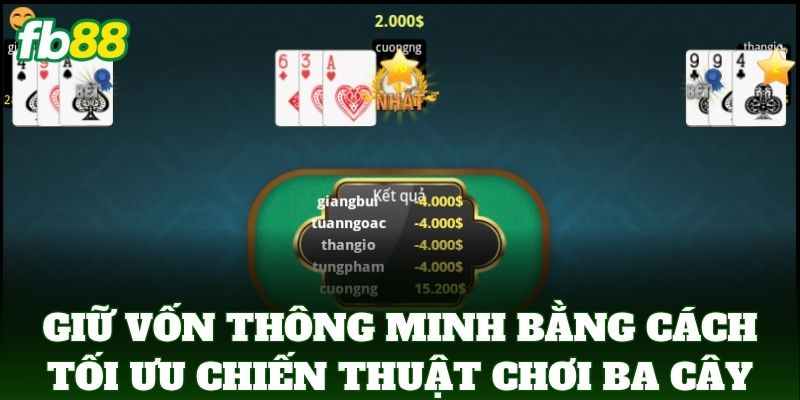 Giữ vốn thông minh bằng Cách Tối Ưu Chiến Thuật Chơi Ba Cây