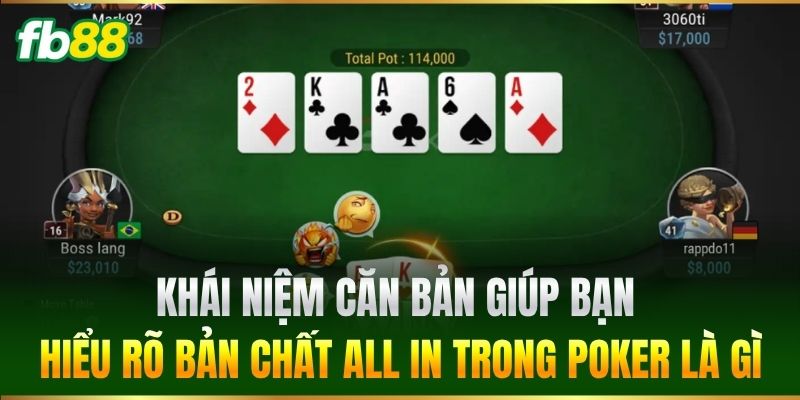 Khái niệm căn bản giúp bạn hiểu rõ bản chất All In Trong Poker Là Gì